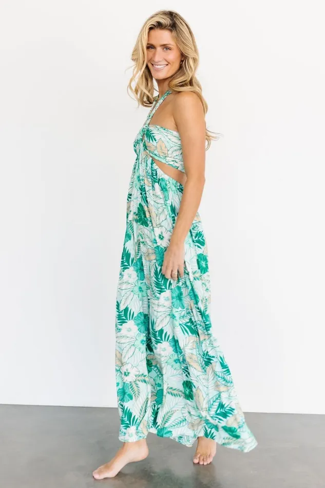Baltic Born Maxi Dresses Wylde Cut Out Maxi Dress Green Multi 8211 Women Baltic Born Maxi Dresses Wylde Cut Out Maxi Dress Green Multi 8211 Women