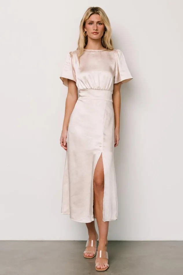 Baltic Born Midi Dresses Allie Satin Dress Champagne 8211 Women