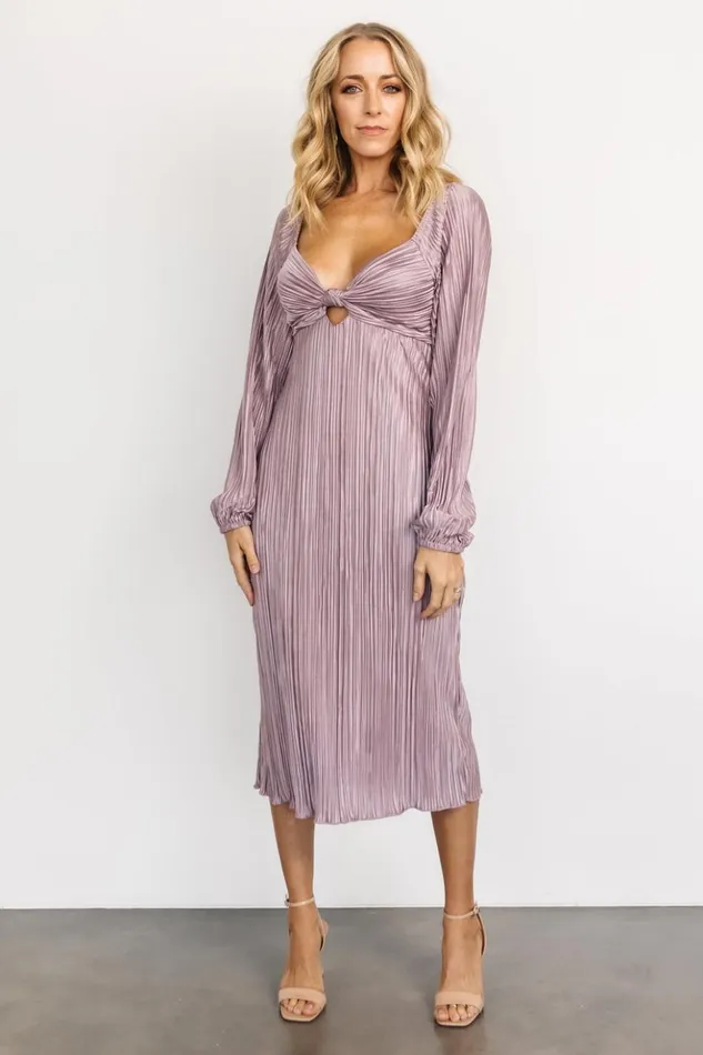 Baltic Born Midi Dresses Amani Pleated Midi Dress Lilac 8211 Women