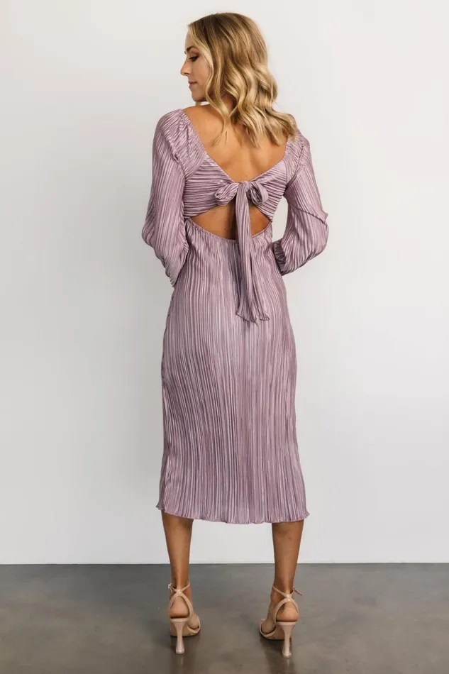 Baltic Born Midi Dresses Amani Pleated Midi Dress Lilac 8211 Women Baltic Born Midi Dresses Amani Pleated Midi Dress Lilac 8211 Women