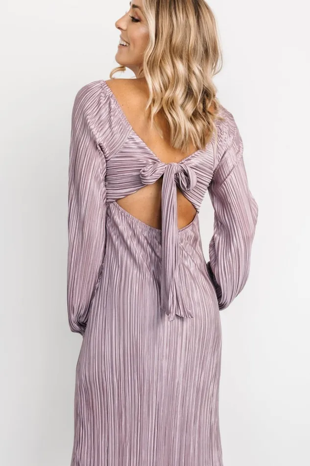 Baltic Born Midi Dresses Amani Pleated Midi Dress Lilac 8211 Women Baltic Born Midi Dresses Amani Pleated Midi Dress Lilac 8211 Women