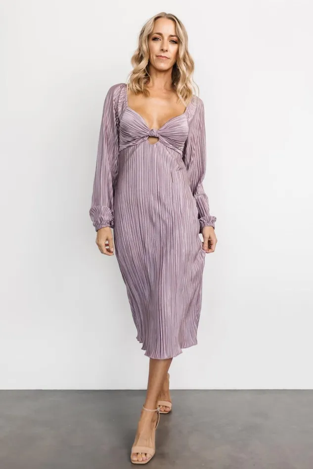Baltic Born Midi Dresses Amani Pleated Midi Dress Lilac 8211 Women Baltic Born Midi Dresses Amani Pleated Midi Dress Lilac 8211 Women