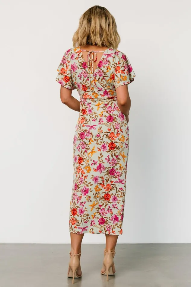 Baltic Born Midi Dresses Bloomfield Midi Dress Sage Floral 8211 Women Baltic Born Midi Dresses Bloomfield Midi Dress Sage Floral 8211 Women