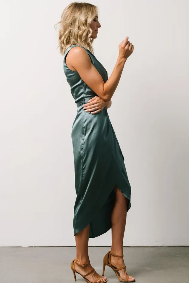Baltic Born Midi Dresses Celia One Shoulder Midi Dress Blue Sage 8211 Women Baltic Born Midi Dresses Celia One Shoulder Midi Dress Blue Sage 8211 Women