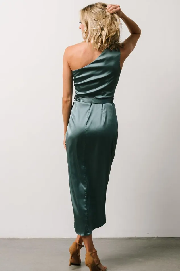 Baltic Born Midi Dresses Celia One Shoulder Midi Dress Blue Sage 8211 Women Baltic Born Midi Dresses Celia One Shoulder Midi Dress Blue Sage 8211 Women
