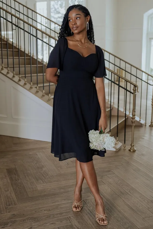 Baltic Born Midi Dresses Colette Sweetheart Midi Dress Black 8211 Women Baltic Born Midi Dresses Colette Sweetheart Midi Dress Black 8211 Women