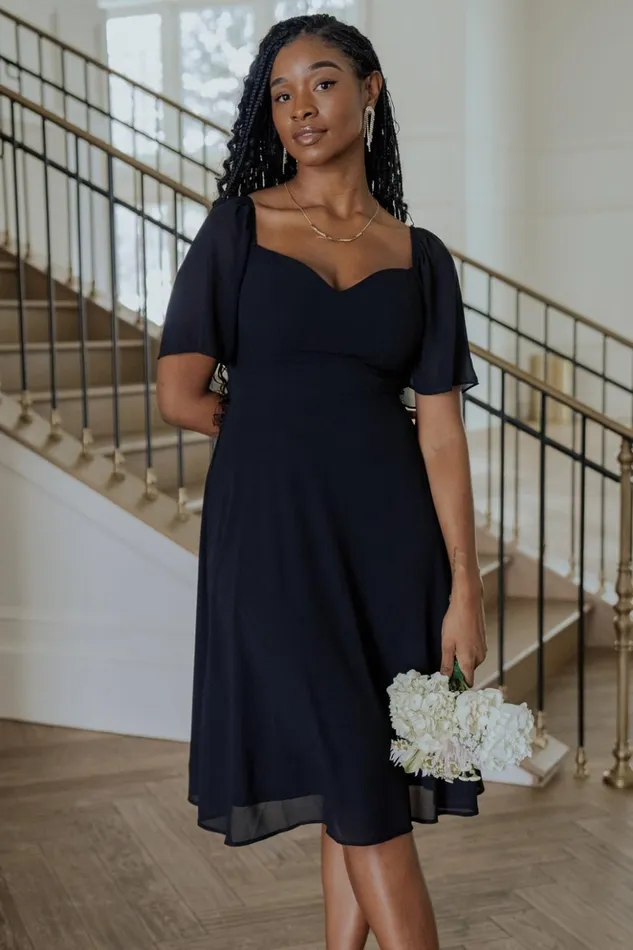 Baltic Born Midi Dresses Colette Sweetheart Midi Dress Black 8211 Women Baltic Born Midi Dresses Colette Sweetheart Midi Dress Black 8211 Women
