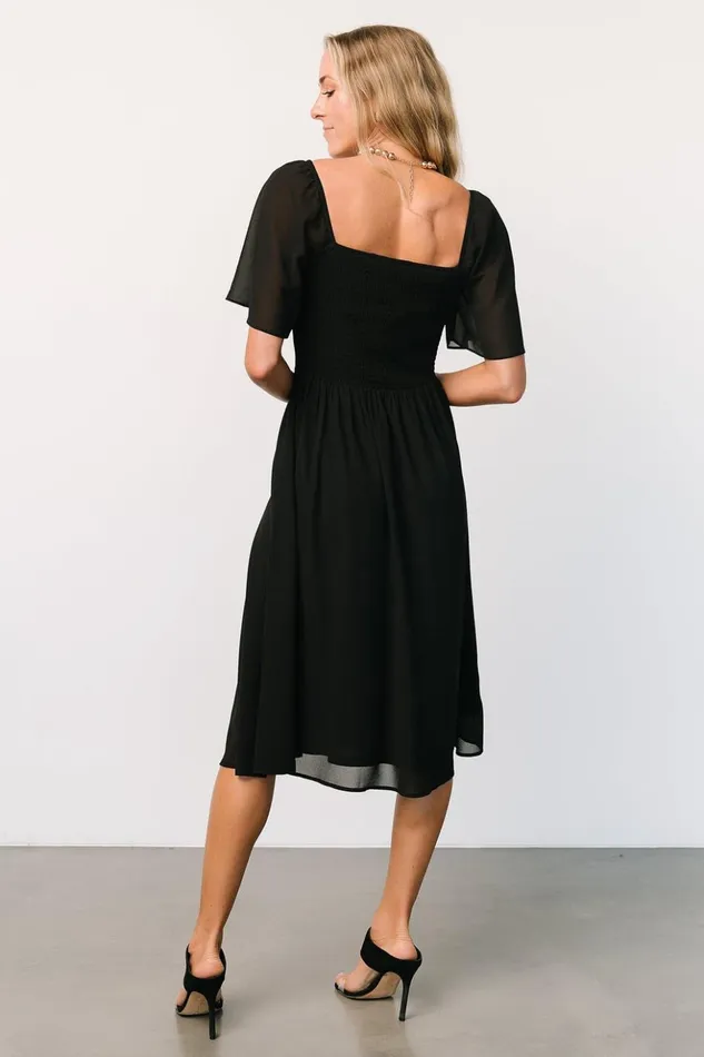 Baltic Born Midi Dresses Colette Sweetheart Midi Dress Black 8211 Women Baltic Born Midi Dresses Colette Sweetheart Midi Dress Black 8211 Women