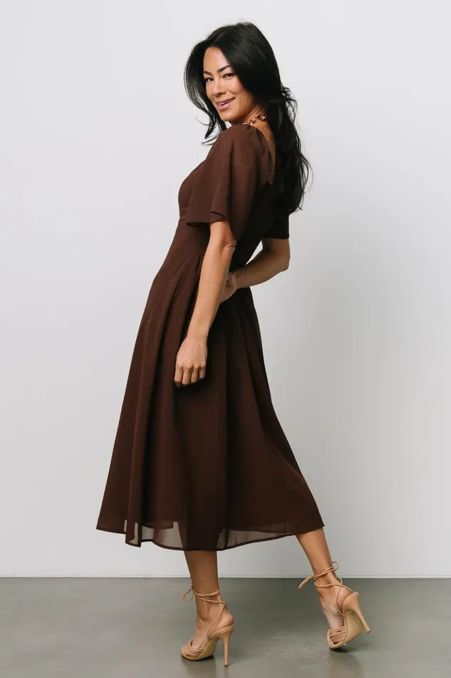 Baltic Born Midi Dresses Colette Sweetheart Midi Dress Espresso 8211 Women Baltic Born Midi Dresses Colette Sweetheart Midi Dress Espresso 8211 Women