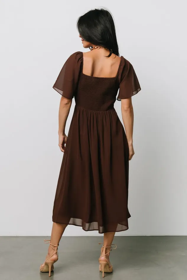 Baltic Born Midi Dresses Colette Sweetheart Midi Dress Espresso 8211 Women Baltic Born Midi Dresses Colette Sweetheart Midi Dress Espresso 8211 Women