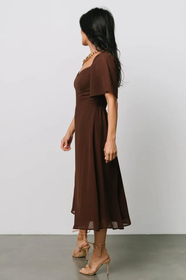 Baltic Born Midi Dresses Colette Sweetheart Midi Dress Espresso 8211 Women Baltic Born Midi Dresses Colette Sweetheart Midi Dress Espresso 8211 Women