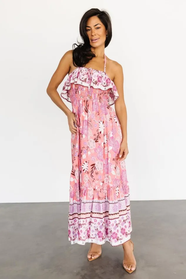 Baltic Born Midi Dresses Dali Midi Dress Coral Orchid Floral 8211 Women