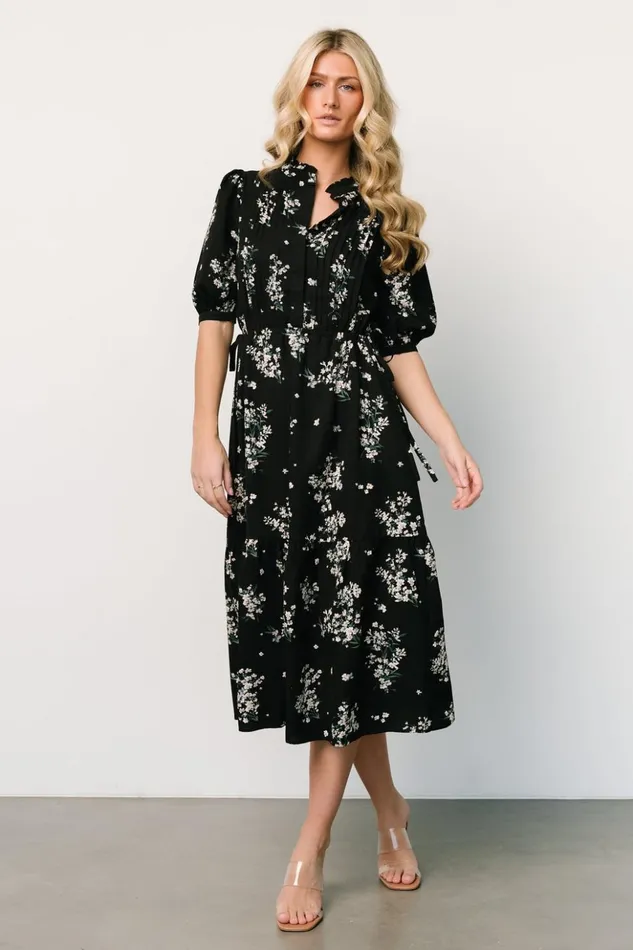 Baltic Born Midi Dresses Edinburgh Maxi Dress Black Floral 8211 Women