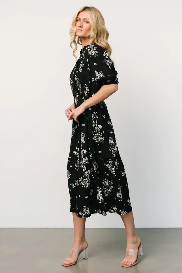 Baltic Born Midi Dresses Edinburgh Maxi Dress Black Floral 8211 Women Baltic Born Midi Dresses Edinburgh Maxi Dress Black Floral 8211 Women