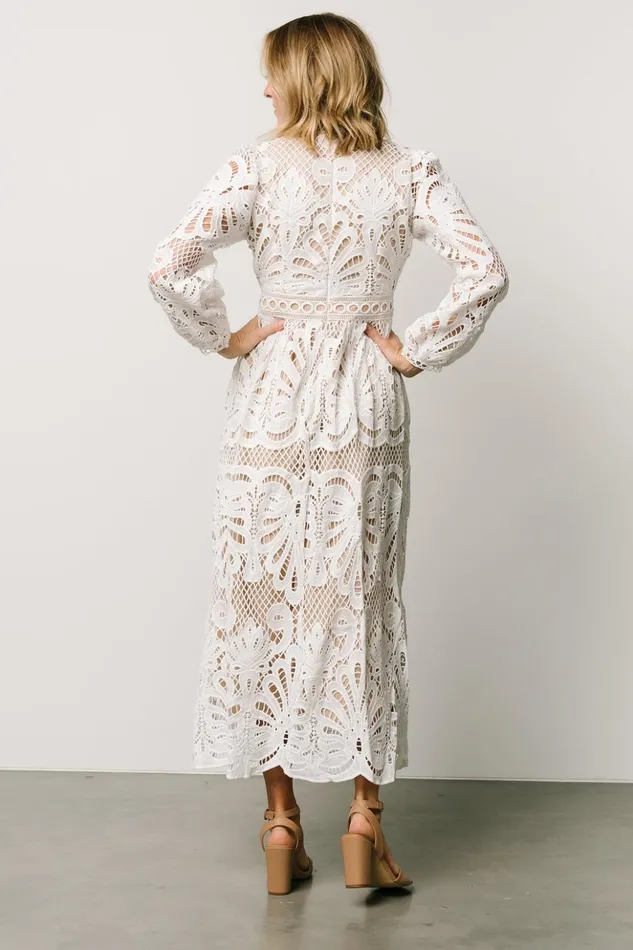 Baltic Born Midi Dresses Eldora Lace Midi Dress Off White 8211 Women Baltic Born Midi Dresses Eldora Lace Midi Dress Off White 8211 Women
