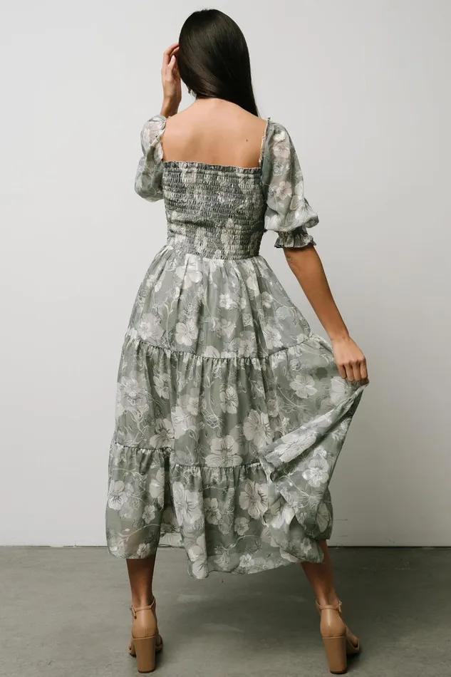 Baltic Born Midi Dresses Fabian Jacquard Midi Dress Dusty Sage 8211 Women Baltic Born Midi Dresses Fabian Jacquard Midi Dress Dusty Sage 8211 Women