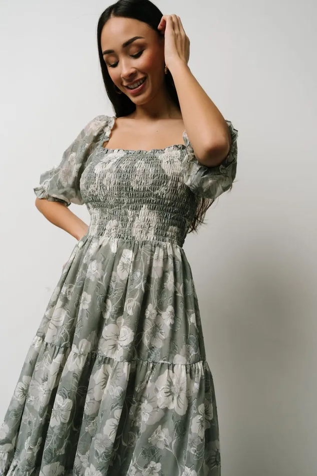 Baltic Born Midi Dresses Fabian Jacquard Midi Dress Dusty Sage 8211 Women Baltic Born Midi Dresses Fabian Jacquard Midi Dress Dusty Sage 8211 Women