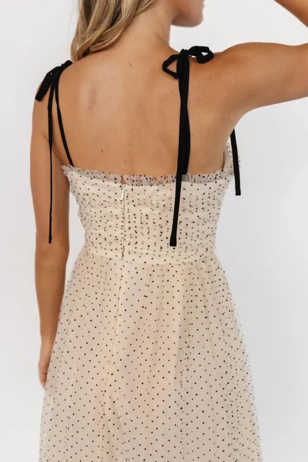 Baltic Born Midi Dresses Izzy Tulle Midi Dress Cream Black 8211 Women Baltic Born Midi Dresses Izzy Tulle Midi Dress Cream Black 8211 Women