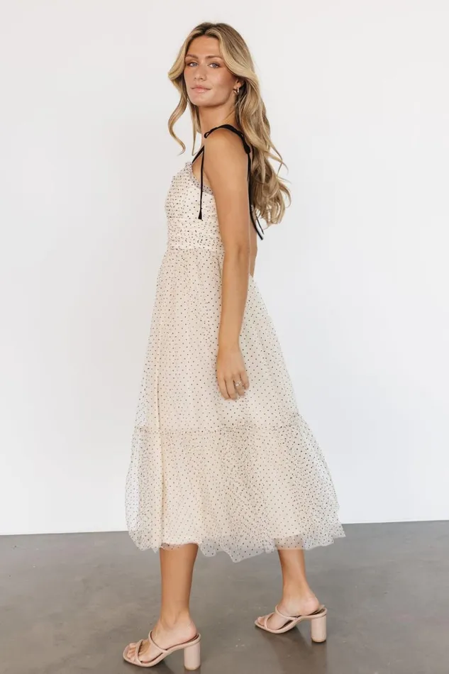 Baltic Born Midi Dresses Izzy Tulle Midi Dress Cream Black 8211 Women Baltic Born Midi Dresses Izzy Tulle Midi Dress Cream Black 8211 Women