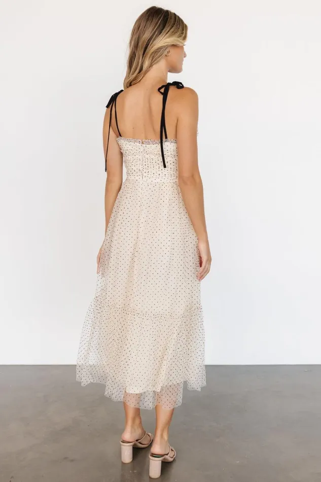Baltic Born Midi Dresses Izzy Tulle Midi Dress Cream Black 8211 Women Baltic Born Midi Dresses Izzy Tulle Midi Dress Cream Black 8211 Women