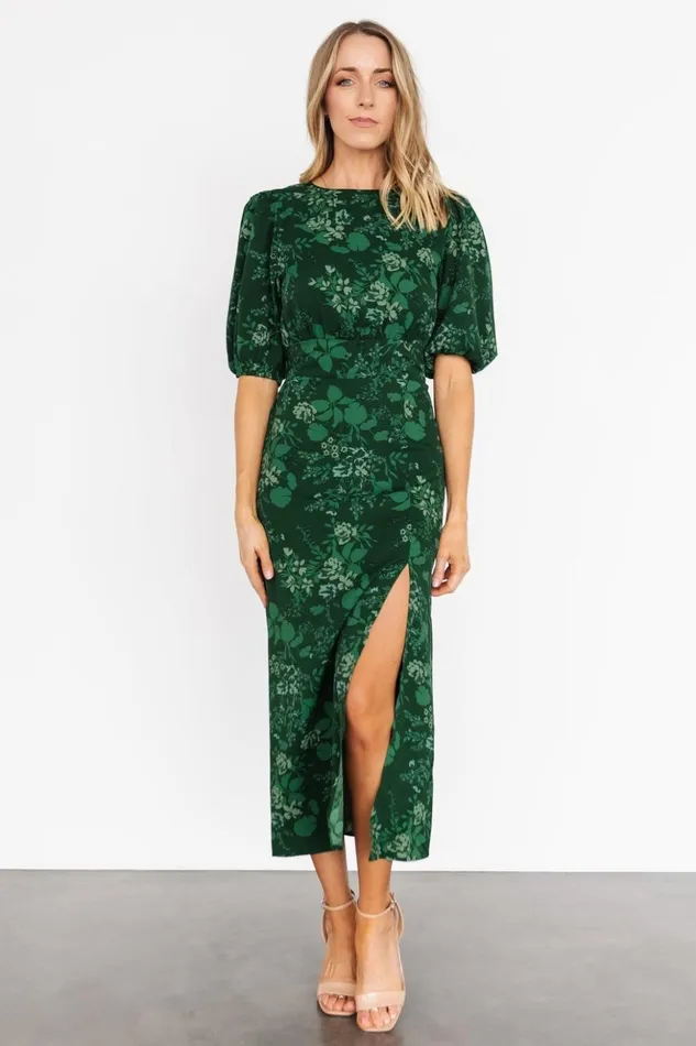 Baltic Born Midi Dresses Janna Midi Dress Emerald Floral 8211 Women