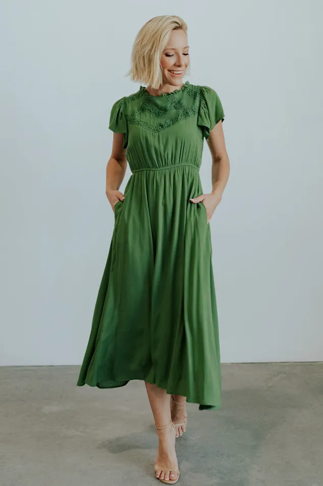 Baltic Born Midi Dresses Prestyn Midi Dress Green 8211 Women