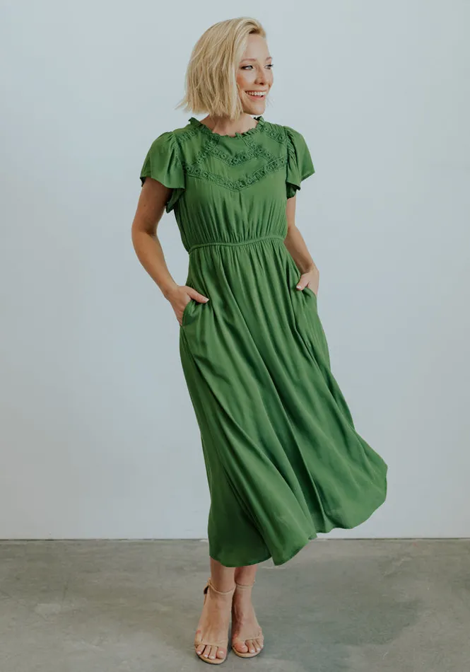 Baltic Born Midi Dresses Prestyn Midi Dress Green 8211 Women Baltic Born Midi Dresses Prestyn Midi Dress Green 8211 Women