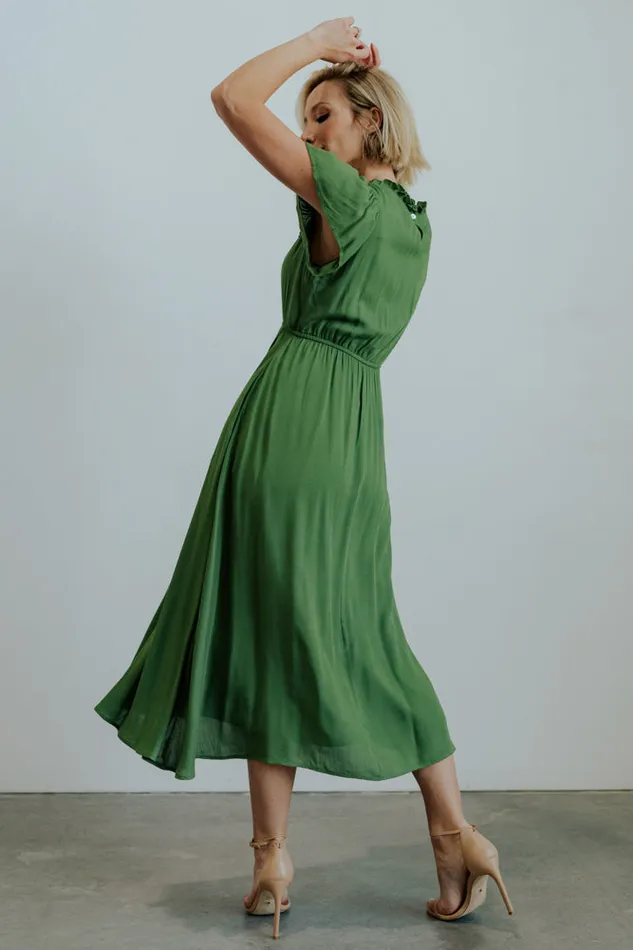 Baltic Born Midi Dresses Prestyn Midi Dress Green 8211 Women Baltic Born Midi Dresses Prestyn Midi Dress Green 8211 Women