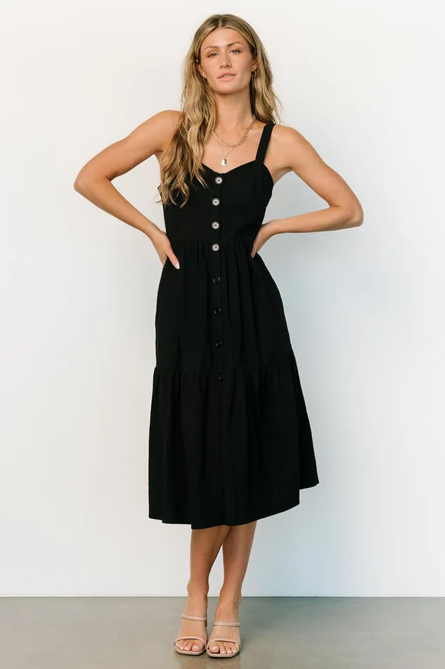 Baltic Born Midi Dresses Sammy Tank Midi Dress Black 8211 Women