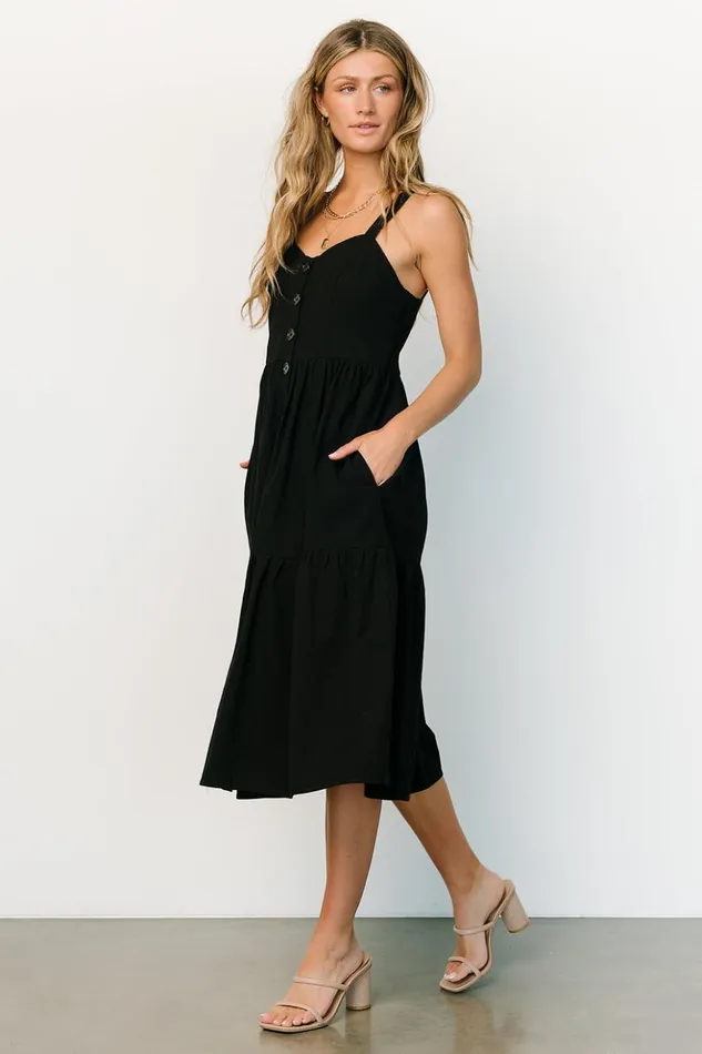 Baltic Born Midi Dresses Sammy Tank Midi Dress Black 8211 Women Baltic Born Midi Dresses Sammy Tank Midi Dress Black 8211 Women
