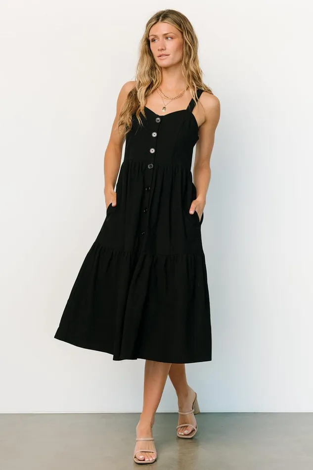 Baltic Born Midi Dresses Sammy Tank Midi Dress Black 8211 Women Baltic Born Midi Dresses Sammy Tank Midi Dress Black 8211 Women