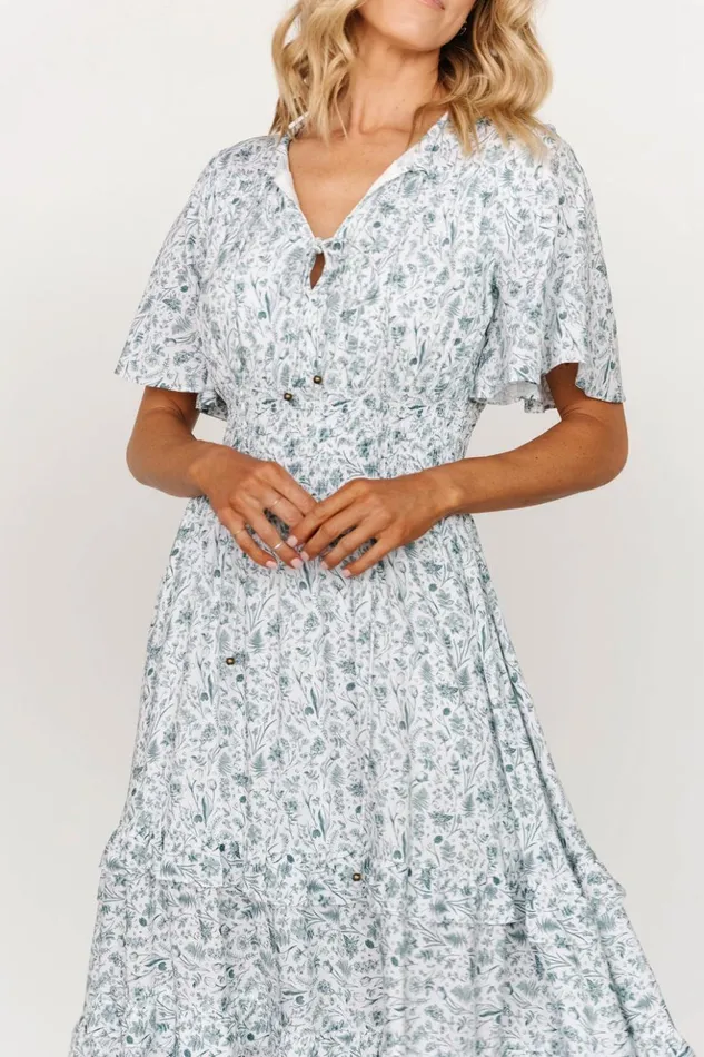 Baltic Born Midi Dresses Spell Boho Midi Dress White Sage 8211 Women Baltic Born Midi Dresses Spell Boho Midi Dress White Sage 8211 Women
