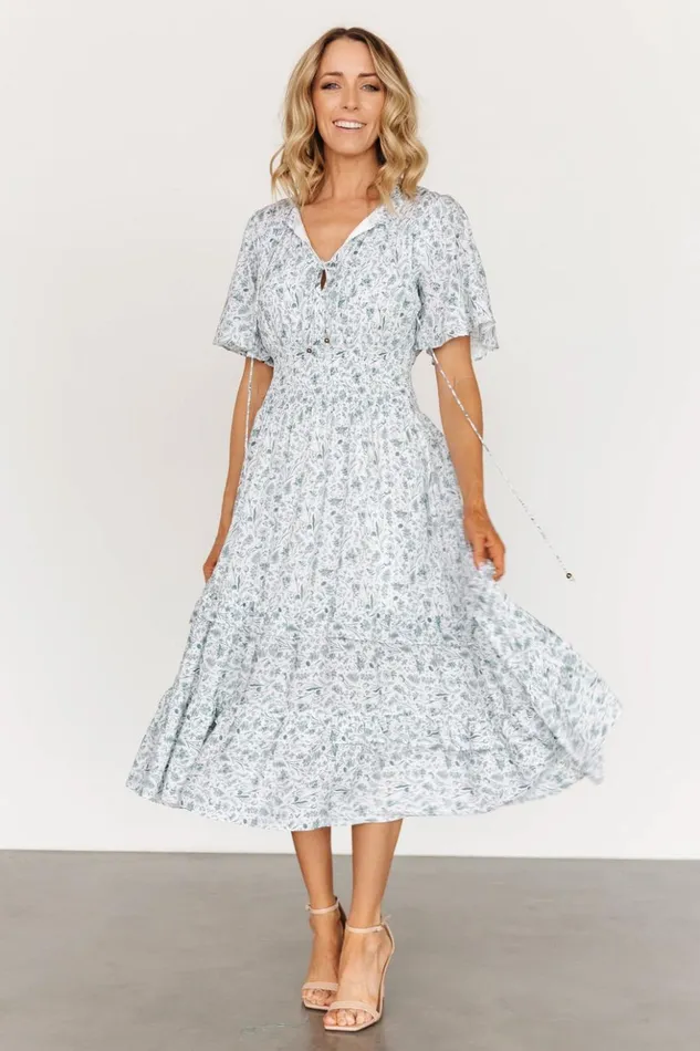 Baltic Born Midi Dresses Spell Boho Midi Dress White Sage 8211 Women Baltic Born Midi Dresses Spell Boho Midi Dress White Sage 8211 Women