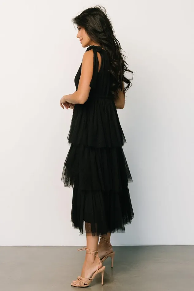 Baltic Born Midi Dresses Tessa Tiered Tulle Tank Dress Black 8211 Women Baltic Born Midi Dresses Tessa Tiered Tulle Tank Dress Black 8211 Women