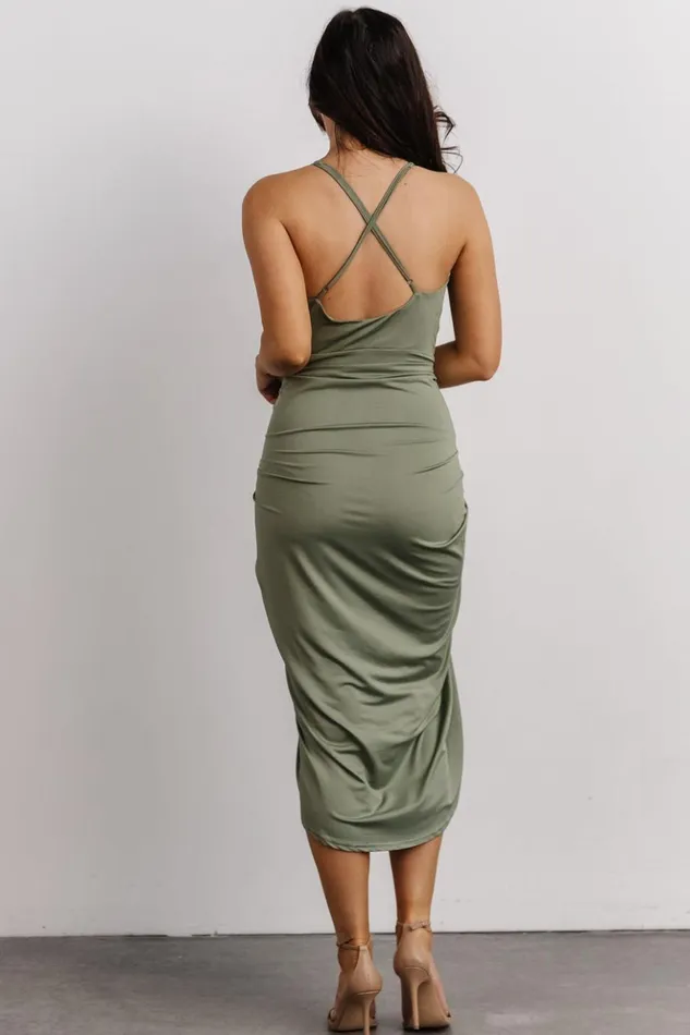 Baltic Born Midi Dresses Tia Midi Dress Dusty Sage 8211 Women Baltic Born Midi Dresses Tia Midi Dress Dusty Sage 8211 Women