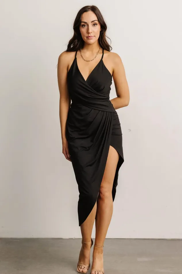 Baltic Born Midi Dresses Varia Midi Dress Black 8211 Women Baltic Born Midi Dresses Varia Midi Dress Black 8211 Women