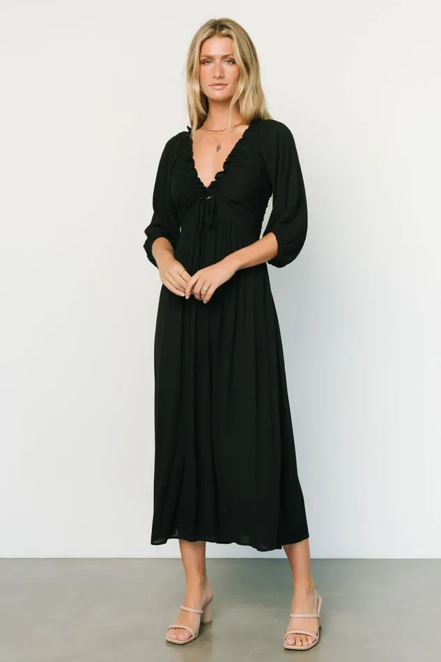 Baltic Born Midi Dresses Vicki Midi Dress Black 8211 Women Baltic Born Midi Dresses Vicki Midi Dress Black 8211 Women