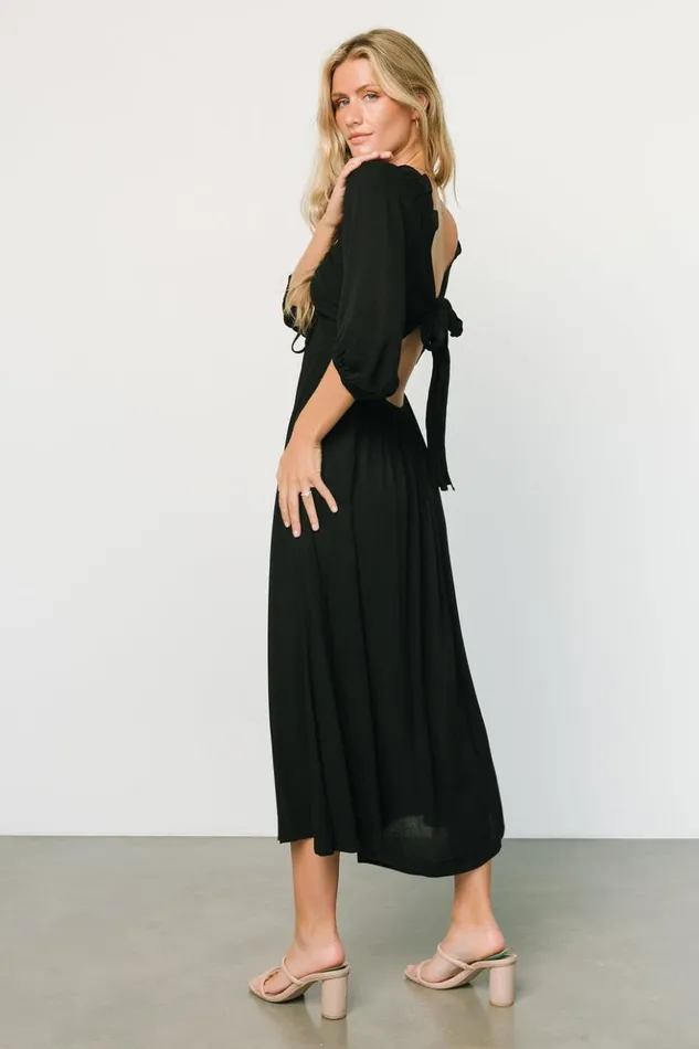 Baltic Born Midi Dresses Vicki Midi Dress Black 8211 Women Baltic Born Midi Dresses Vicki Midi Dress Black 8211 Women