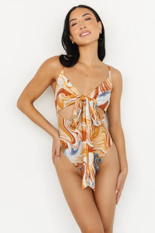 Baltic Born One Piece Cyprus One Piece Orange Blue Marble 8211 Women