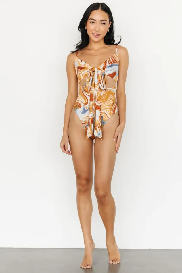 Baltic Born One Piece Cyprus One Piece Orange Blue Marble 8211 Women
