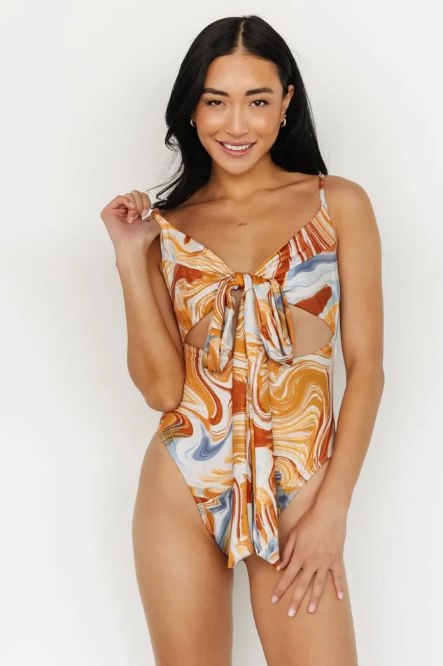 Baltic Born One Piece Cyprus One Piece Orange Blue Marble 8211 Women