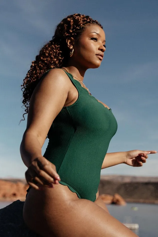 Baltic Born One Piece Sunshine Scalloped One Piece Green 8211 Women Baltic Born One Piece Sunshine Scalloped One Piece Green 8211 Women