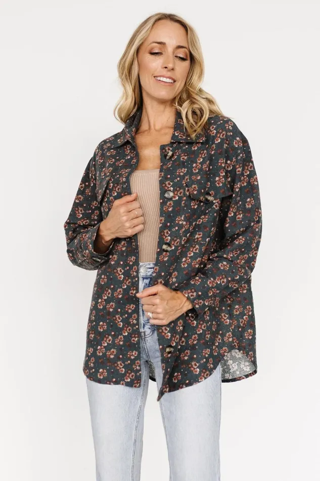 Baltic Born Outerwear Ada Shacket Jade Floral 8211 Women Baltic Born Outerwear Ada Shacket Jade Floral 8211 Women