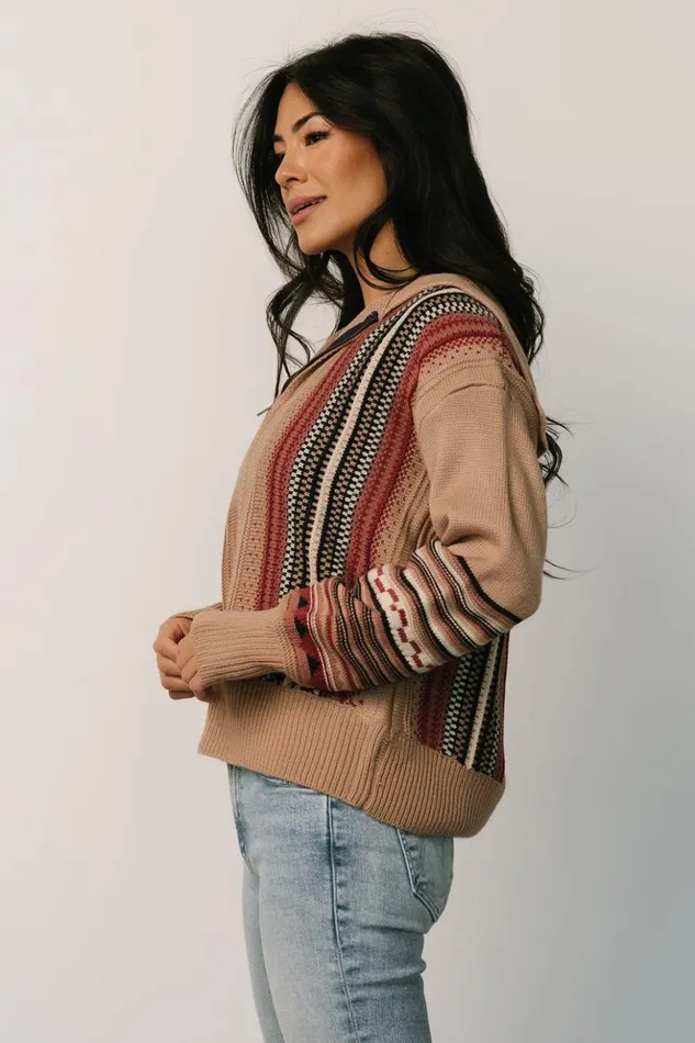 Baltic Born Outerwear Arvada Zip Up Sweater Camel Multi 8211 Women Baltic Born Outerwear Arvada Zip Up Sweater Camel Multi 8211 Women