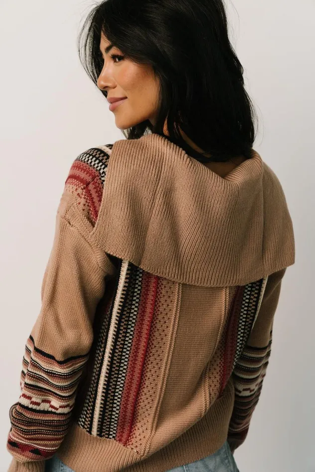 Baltic Born Outerwear Arvada Zip Up Sweater Camel Multi 8211 Women Baltic Born Outerwear Arvada Zip Up Sweater Camel Multi 8211 Women