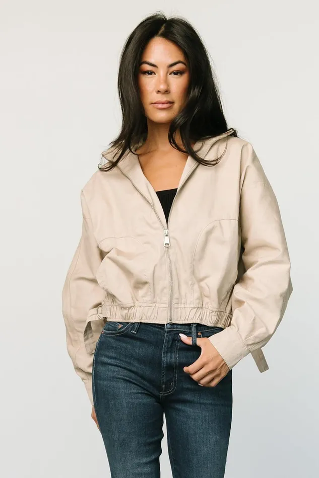 Baltic Born Outerwear Beckett Bomber Jacket Tan 8211 Women