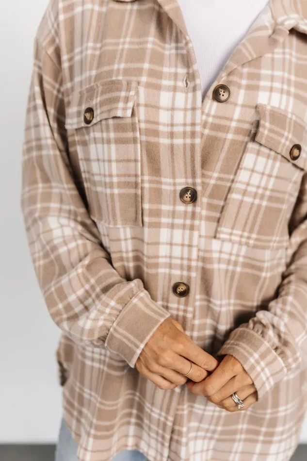 Baltic Born Outerwear Bex Plaid Shacket Taupe Off White 8211 Women Baltic Born Outerwear Bex Plaid Shacket Taupe Off White 8211 Women