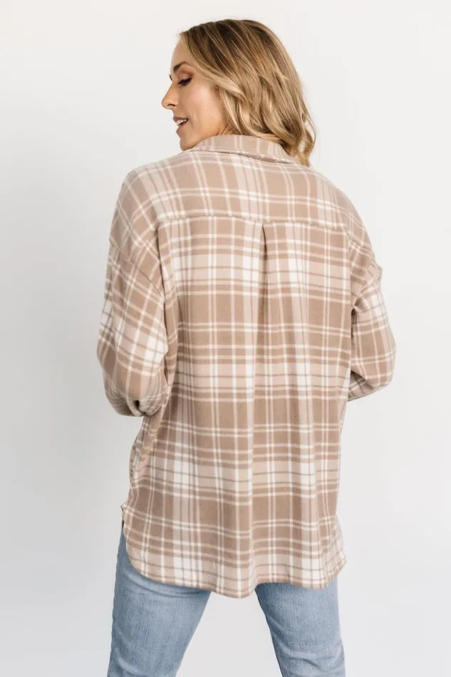 Baltic Born Outerwear Bex Plaid Shacket Taupe Off White 8211 Women Baltic Born Outerwear Bex Plaid Shacket Taupe Off White 8211 Women