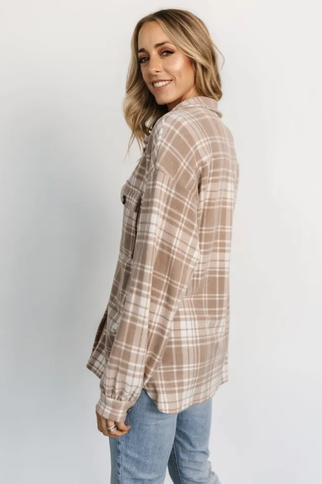 Baltic Born Outerwear Bex Plaid Shacket Taupe Off White 8211 Women Baltic Born Outerwear Bex Plaid Shacket Taupe Off White 8211 Women