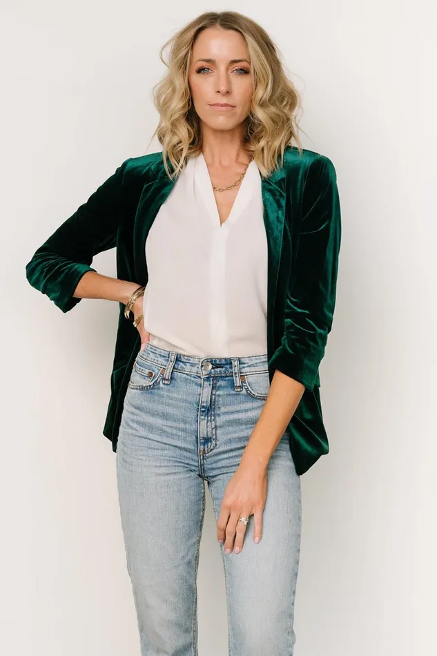Baltic Born Outerwear Brinton Velvet Blazer Dark Green 8211 Women Baltic Born Outerwear Brinton Velvet Blazer Dark Green 8211 Women